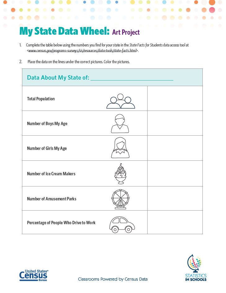 My State Data Wheel (Student Version)