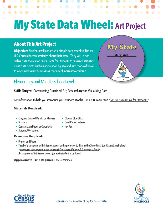 My State Data Wheel (Teacher Version)