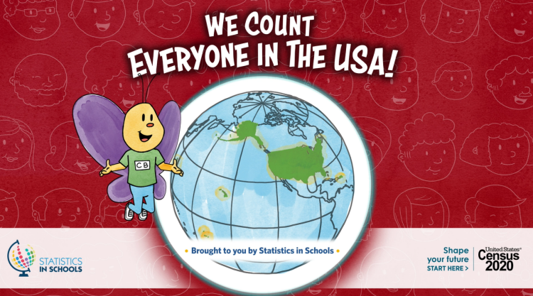 An image from the video showing its title, “We Count Everyone in the U.S.A.!"