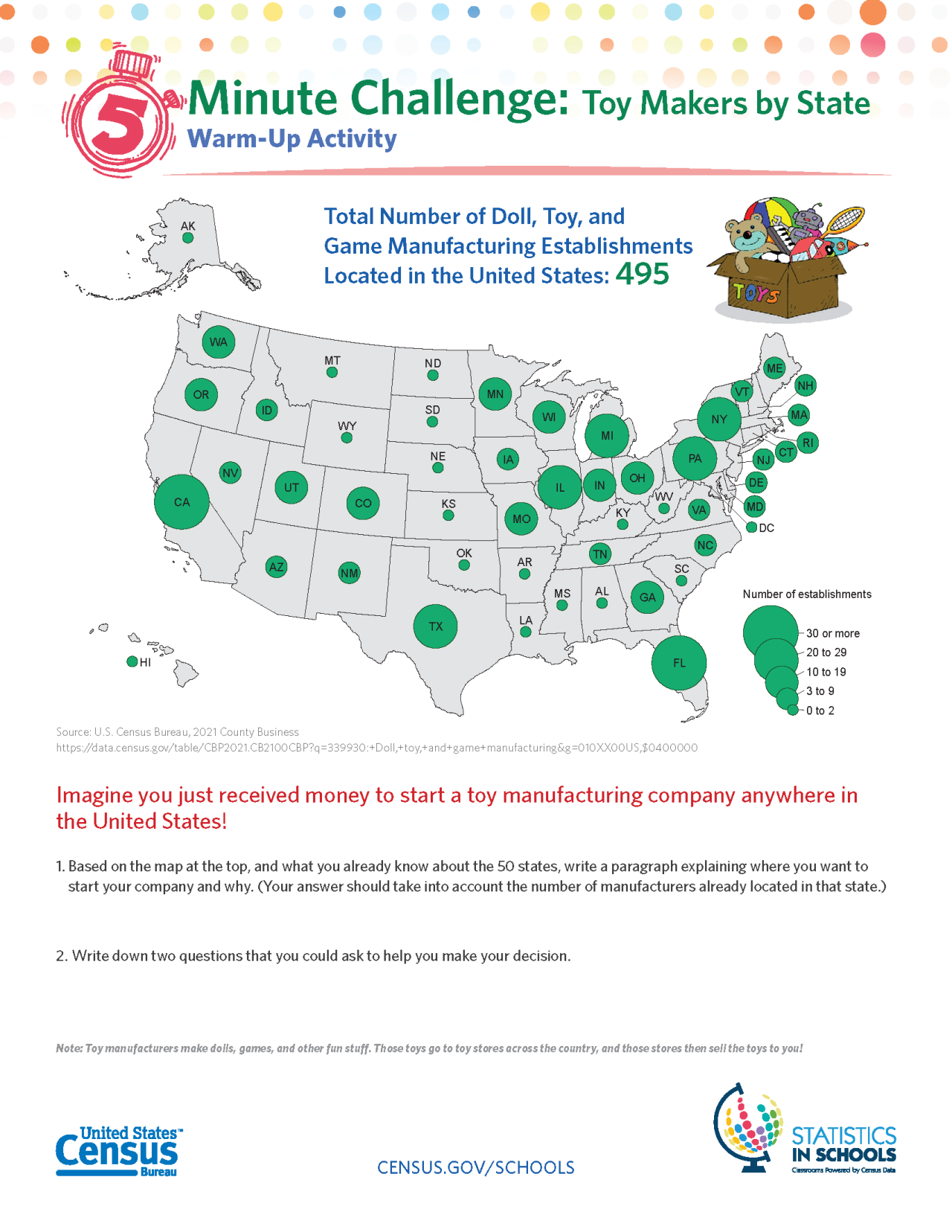 Toy Makers by State 