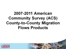 ACS County-to-County Migration Flows Products Tutorial