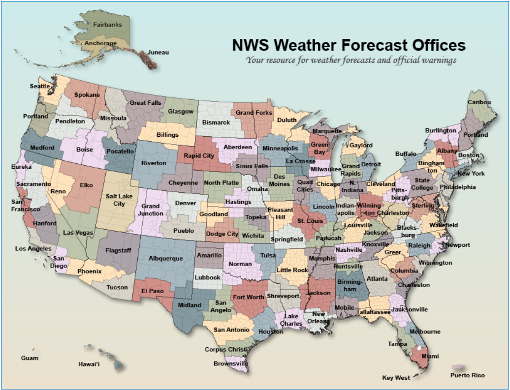 NWS Weather Forecast Offices Map